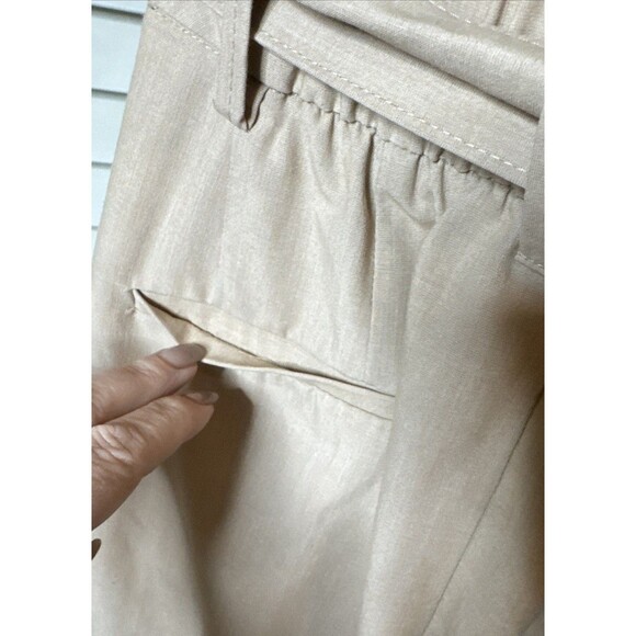 ASOS Bershka Balloon Fit Tailored Pants Tan Beige SZ 4 pants 26 waist *read* - Picture 6 of 15